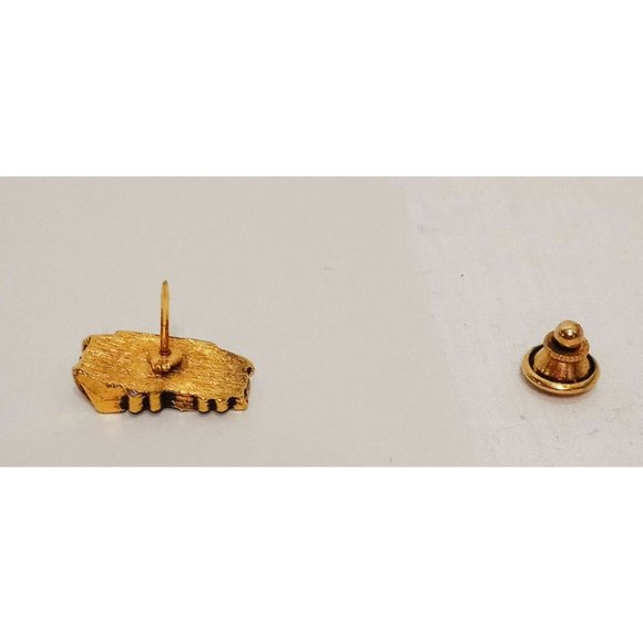 Powell & Mason Cable Car Street Trolley 1" Gold Tone Metal Lapel Pin Pinback - Picture 4 of 6